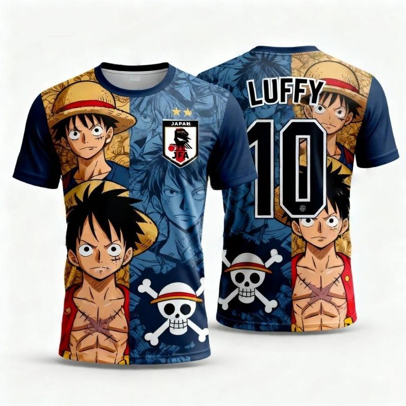 One Piece's Zoro Graphic T-shirt Japanese Anime Football Jerseys Sports Dry Quickly Men's T-Shirt Children's Clothing Tee Woman