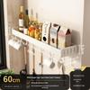 White No-Drill Wall-Mounted Kitchen Spice Rack