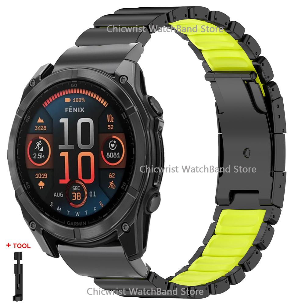 26mm Titanband für Garmin Uhr Fenix 8 7X Pro Tactix 7 EPIX Pro 51mm Enduro 3 2X Instinct 3 2X 50mm Quick Fit Armband