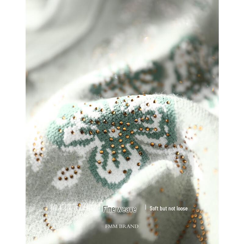 Elegant Rhinestone Embellished Knit Cardigan for Mature Women