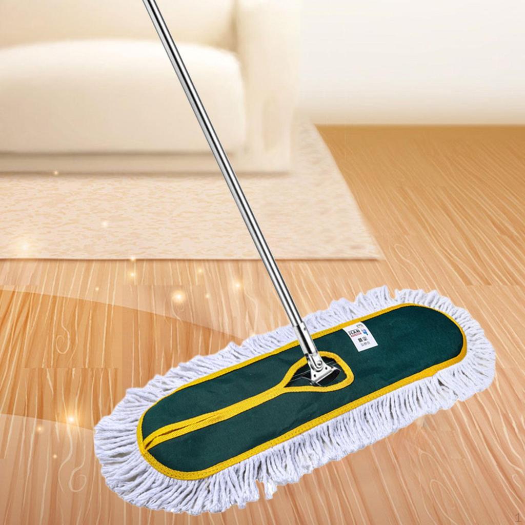 Dust Mop Replacement Head for Floor Cleaning Cotton Pad Refill Industrial Janitorial