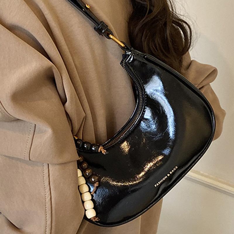 Handtasche im französischen Stil Damentasche Achseltasche Schlicht und stilvoll Pendler-Umhängetasche