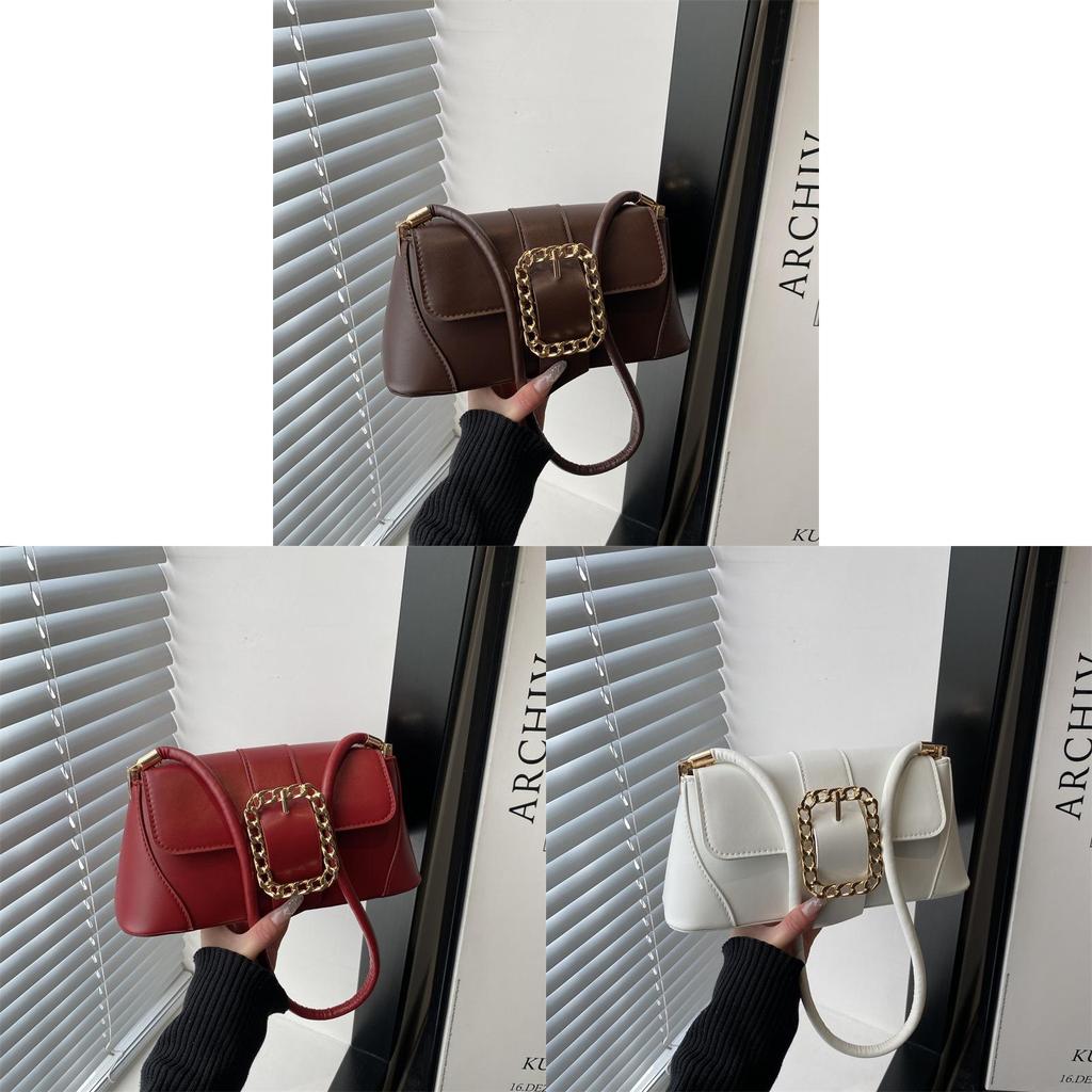 French Small Underarm Bag Pu Material Crossbody Cell Phone Pocket For Daily Use
