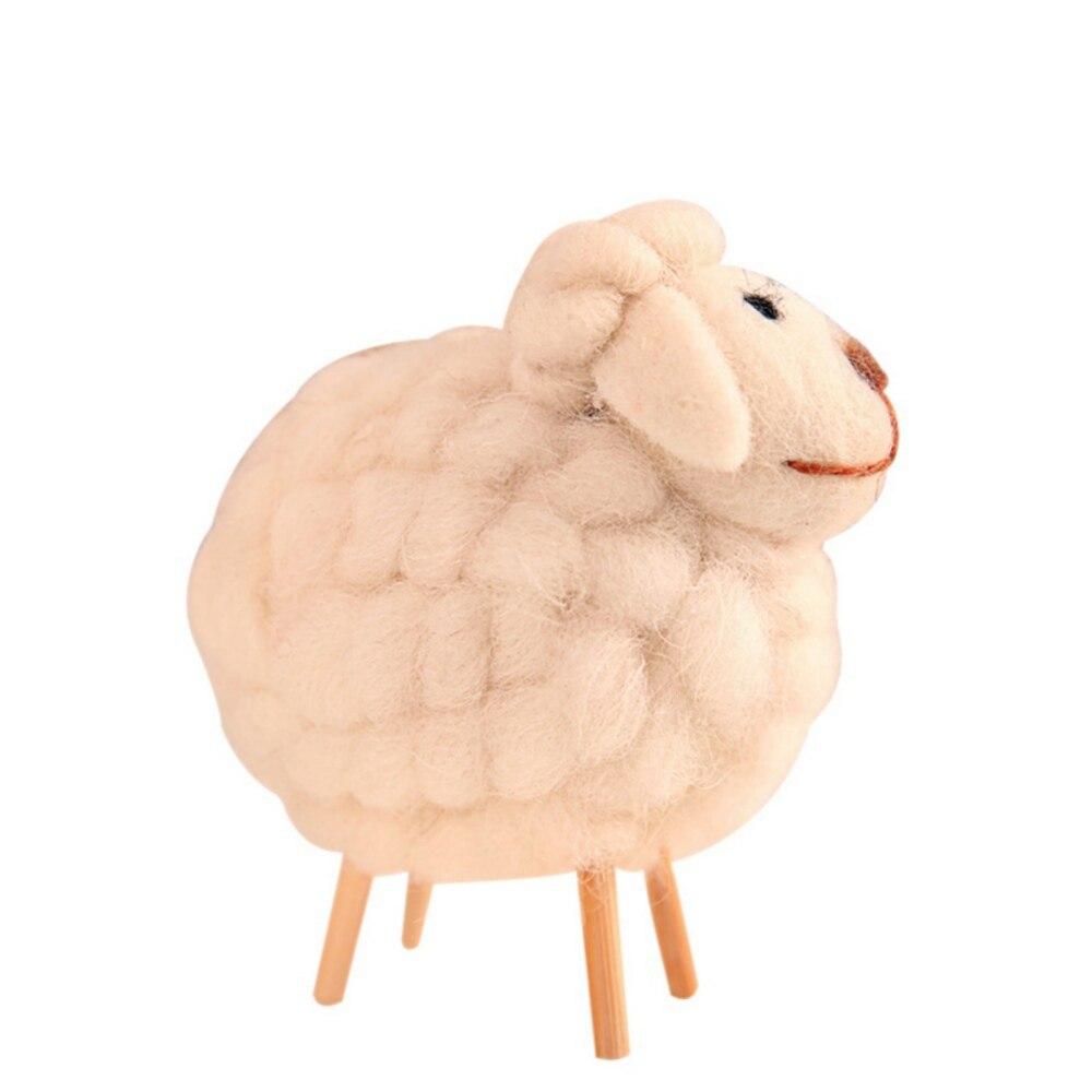 Déco Noël Mouton En Feutre 3D - 11 X 10 X 10 Cm, 75 G - Figurine Mignonne Faite Main Pour Maison, Bureau, Ferme