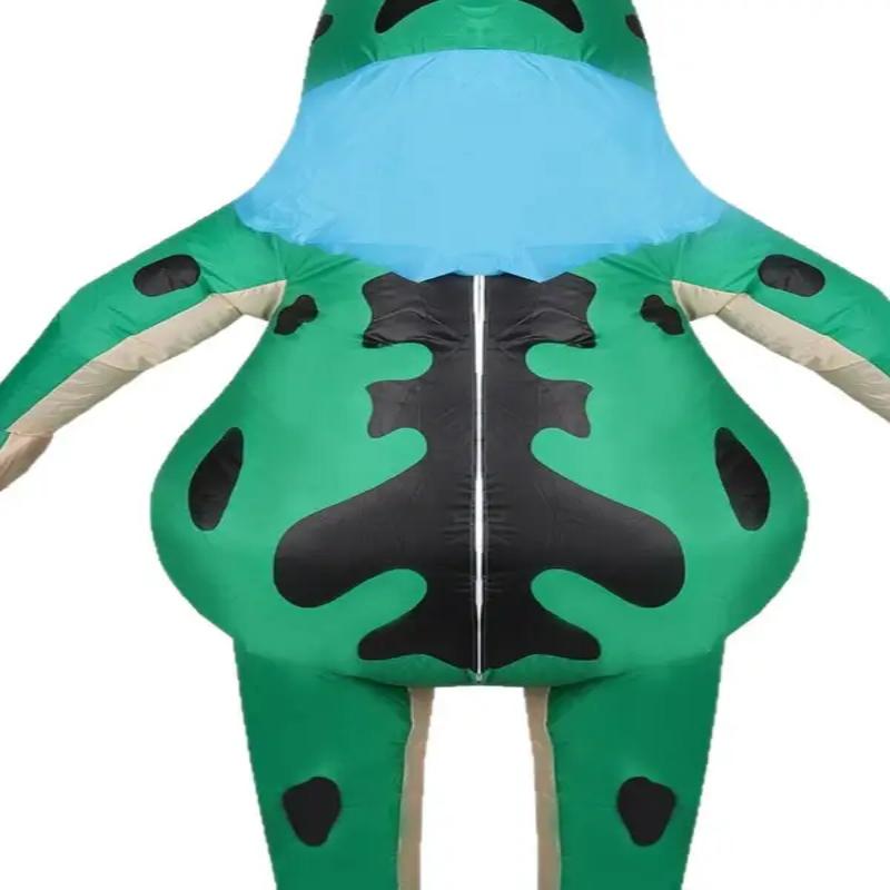 Inflatable Frog Costume Funny Full Body Blow Up Cosplay Costume Suit for Adult Halloween Party Costume for Adult Role Play