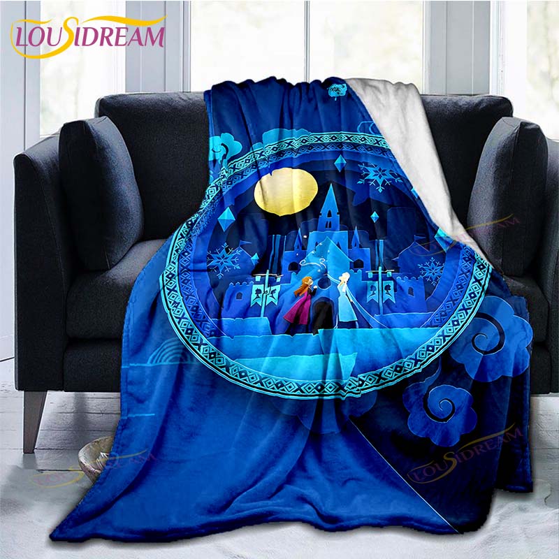 Frozen patroon plaid Deken Bank Quilt Overtrek Reis Beddengoed Outlet Plaid Deken Flanellen Deken Sprei