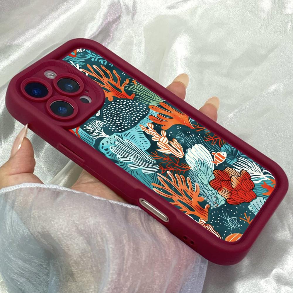 JT536 The Reef Panel for iPhone 17 16 15 14 13 12 Pro Max Samsung S26 S25 Ultra A17 A07 A56 A16 A25 A35 A55 A06 Xiaomi 15T Redmi 15c 14C Soft Case