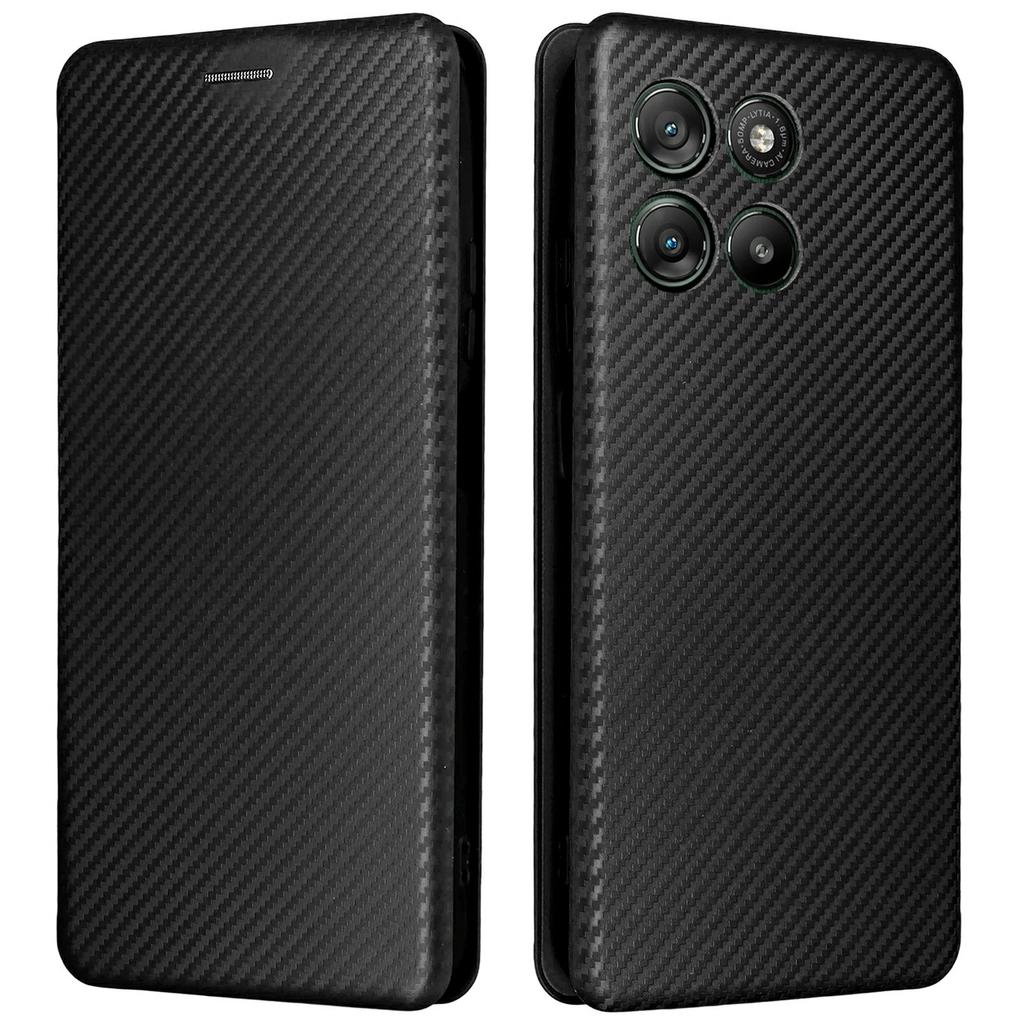 For Motorola Moto G67 Power 5G Case Carbon Fiber Texture Drop-Proof PU Leather Phone Cover