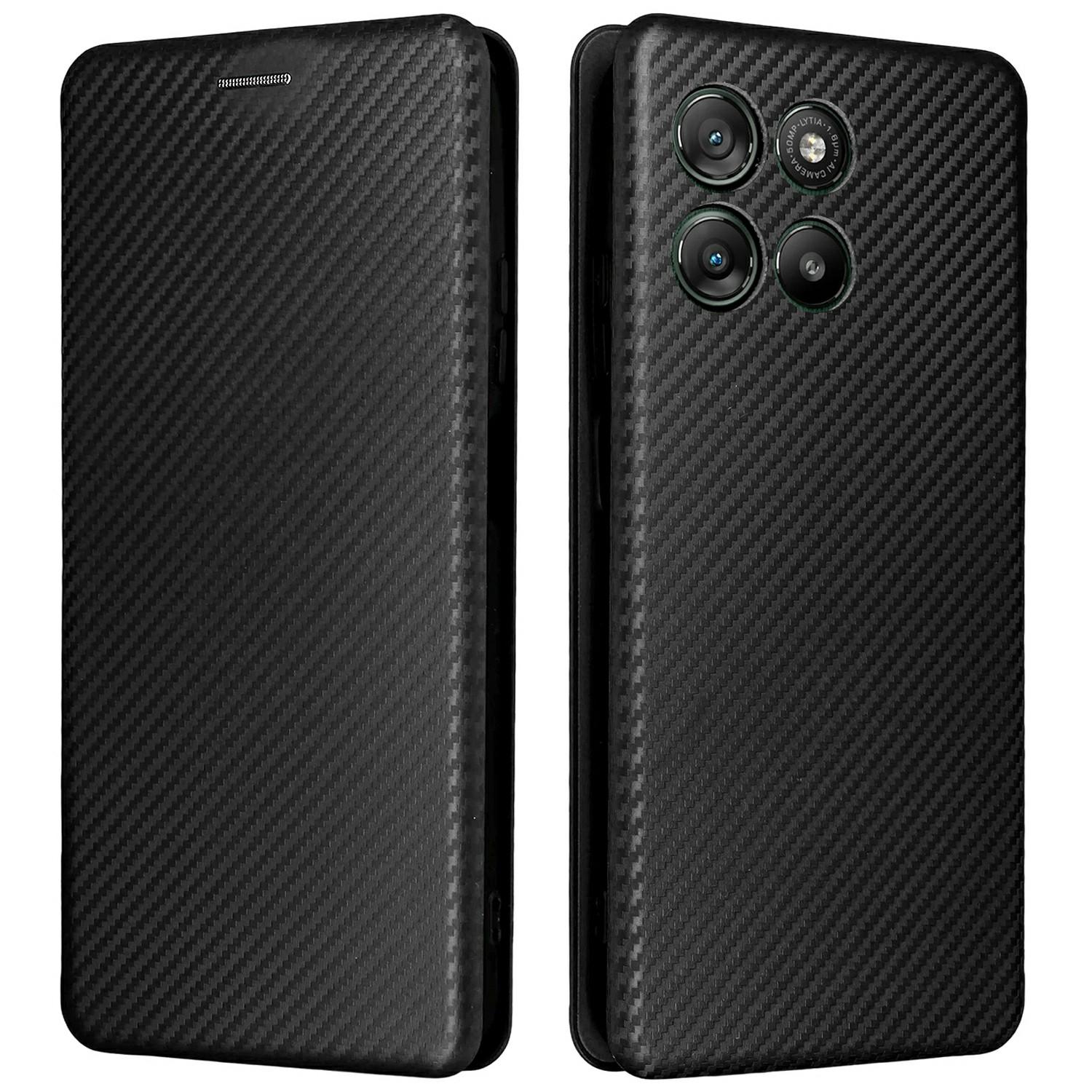

Для Motorola Moto G67 Power 5G Чохол Текстура Вуглецевого Волокна Ударостійкий PU Шкіра Чохол для Телефона