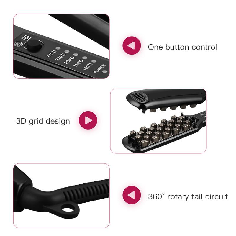 3D Grid Hair Crimper Professional Fluffy Iron Increase Volume Ceramic Hair Tool Hair Waver Styling Crimping Perm Pliers