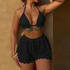 Women's  Split Bikini Swimsuit Sports Swimsuit Three-piece Set