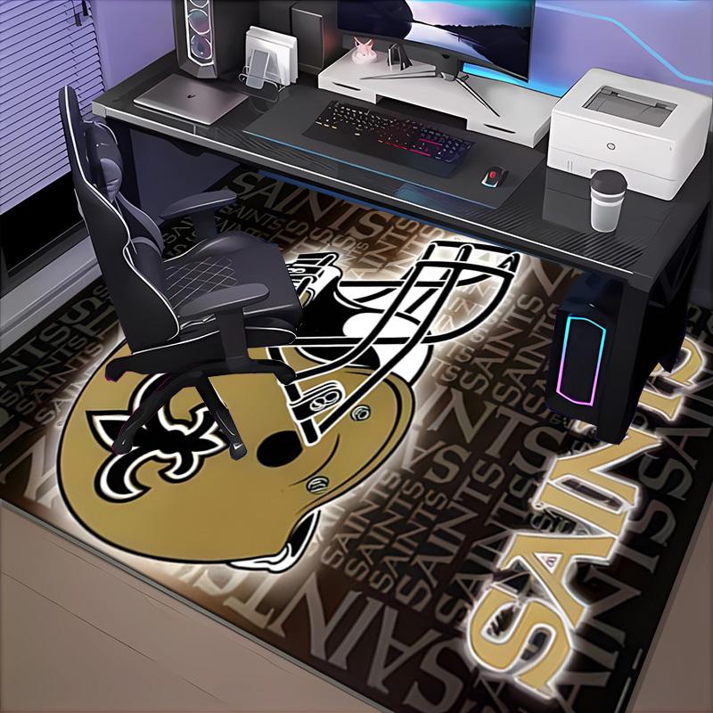 New Orleans Helmet Rug Office Carpet Non-Slip Mat, Chair Rug Floor Covering for Gaming, Bedroom, Living Room , Home Decor Christmas Gift