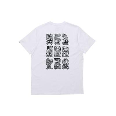 Asian Artist Collaboration Series Pattern Print Short Sleeve T-Shirt Men Tops White VN0A4P5FWHT