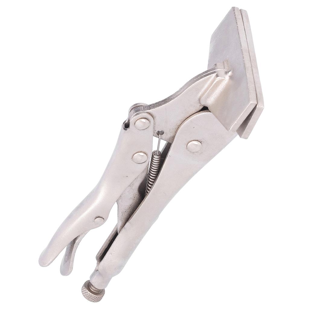 Flat Locking Pliers Steel Adjustable Flat Head Vise Locking Grip Pliers for Connecting Welding Parts10 Inch