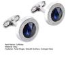 1 Pair Cufflinks Polished Smooth Surface Rhinestones Inlaid Round Shape Men Suit Shirt Cufflinks Shirt Button Replacement