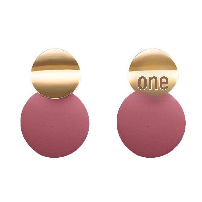 2023 Asymmetrical Round Metal Earrings - European & American Fashion Brand for Women