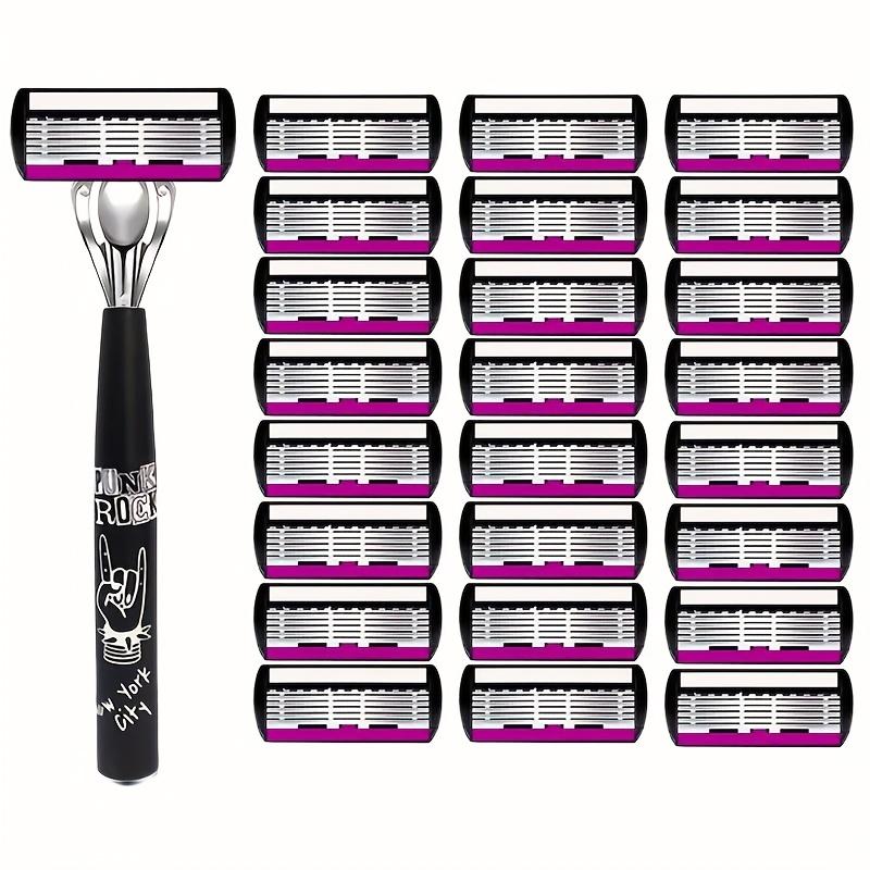 Durable And Safe High Quality Men Safety Razor 6-Layer Germany Stainless Steel Shaving Blades Manual Shaver Replacing Cutter Head