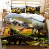 New Dinosaur Bedding Set Jurassic Age Tyrannosaurus Rex Duvet Cover Set Queen King Full Twin White Polyester For Quilt Cover