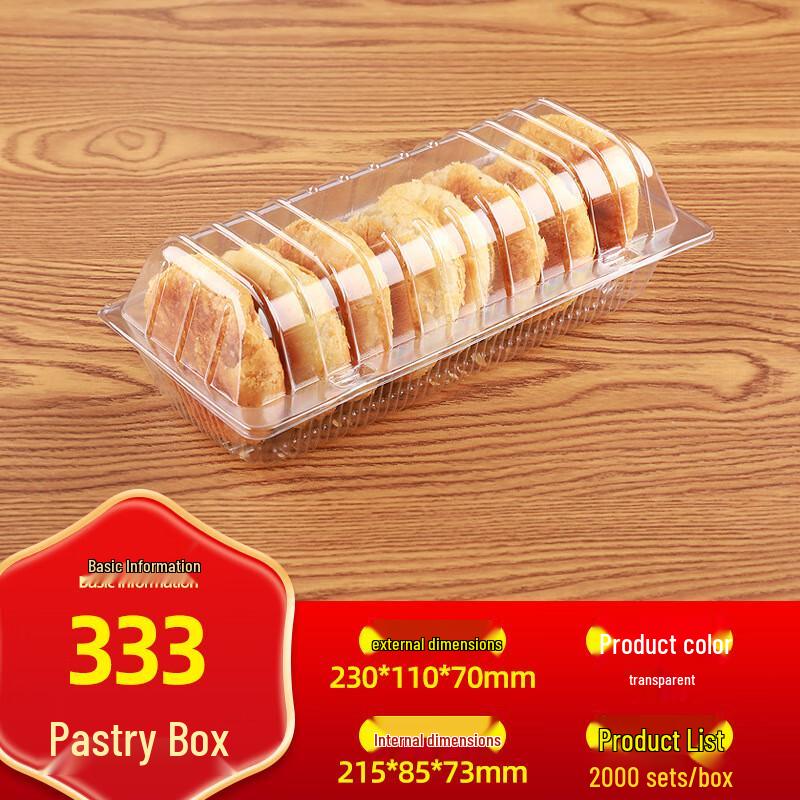 DYMAYKI Disposable Plastic Dessert & Bakery Boxes (100-pack)