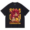 T-shirt unisex in cotone pesante 100% da 230 g/m² con stampa Dragon Ball V42 Goku SSJ4.