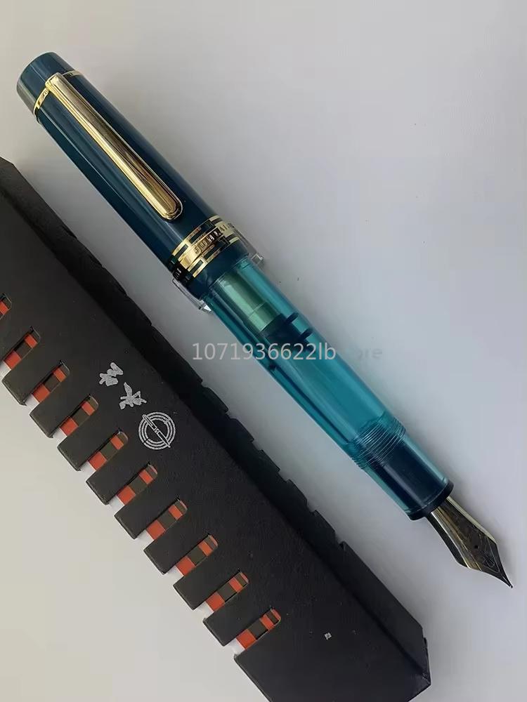 Wingsung/Junlai 630 Transparent Resin Fountain Pen NO.8 Iraurita F Nib Piston Gold Clip Business Writing School Stationery Gifts