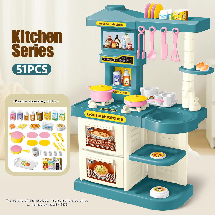 Kid's Play Kitchen Set Cooking Toy for Boys and Girls