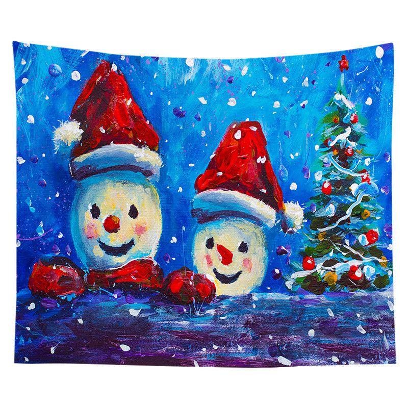 Wall Tapestry Christmas Hanging Cloth Background Xmas Home Decoration Tapestry