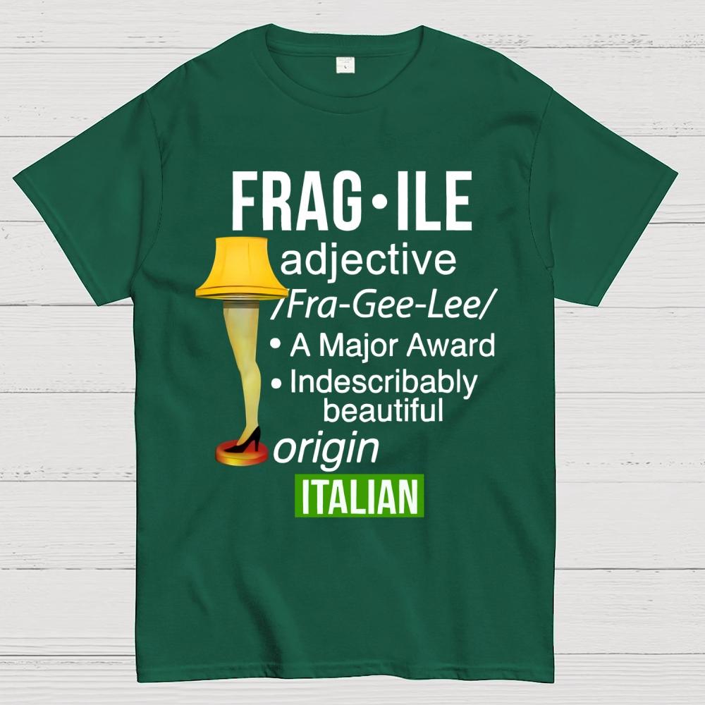 Funny Christmas Fragile Major Award Leg Lamp Cotton Summer Casual Cool Loose T-Shirt