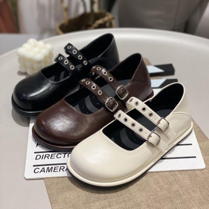 Mary Jane Shoes 2025 New Fashion Versatile Comfortable Light Casual Soft Sole Korean Version Square Head One-word Buckle Belt Women's Shoes