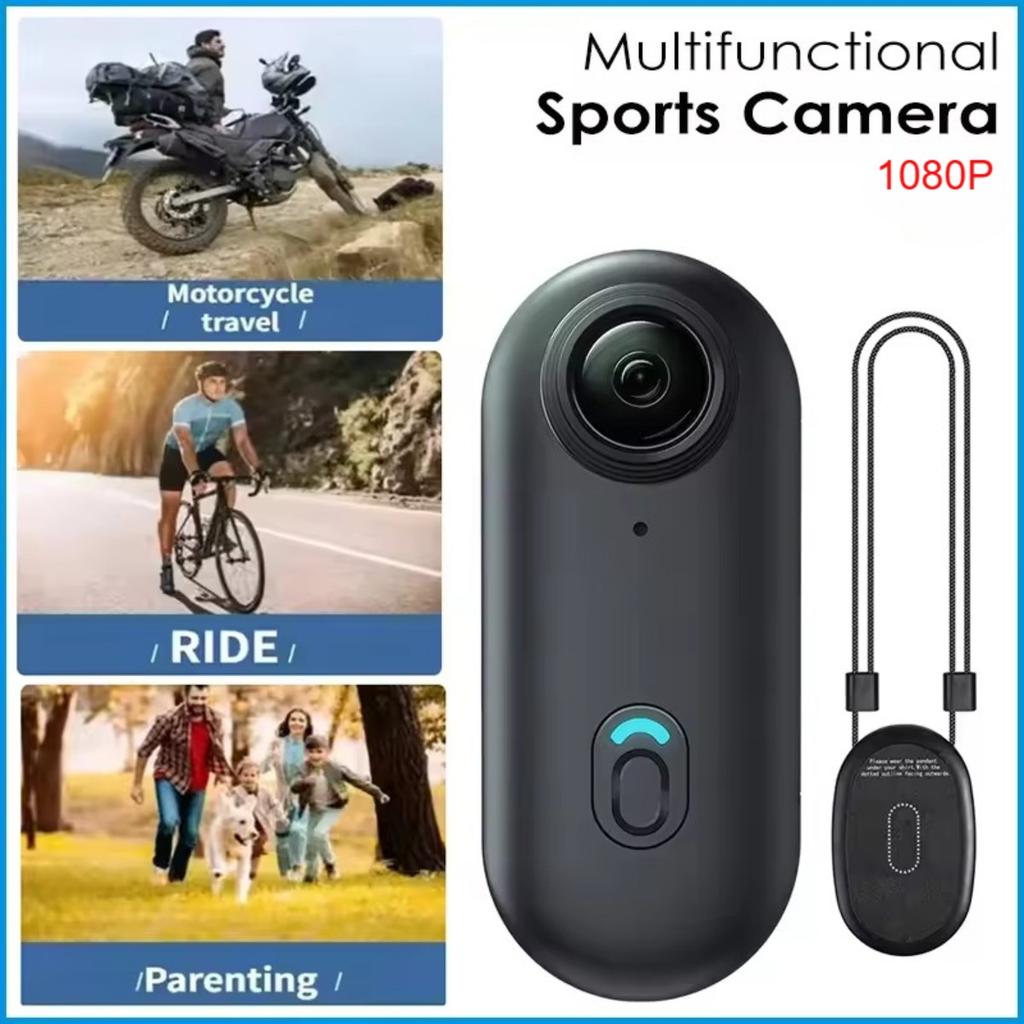 Thumb Action Camera, Tiny Size, Mount Anywhere, Small Body Camera with Spring Clip, Portable Vlogging, Hands-Free POV Recording Helmet Cam for Cycling