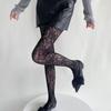 Women Floral Lace Tights Summer Mesh Sexy Hollowed Out Thin and Breathable Retro Punk Y2k Pantyhose Individual Fishnet Stockings