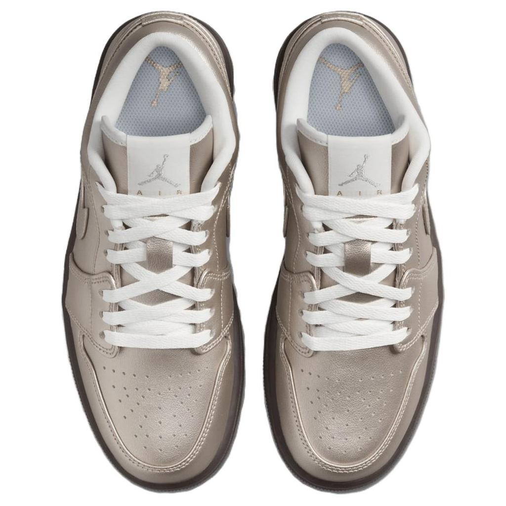 Air Jordan 1 Low SE Metallic Zinc Damen Sneaker Silber Summit-White Velvet-Brown HQ3529-099