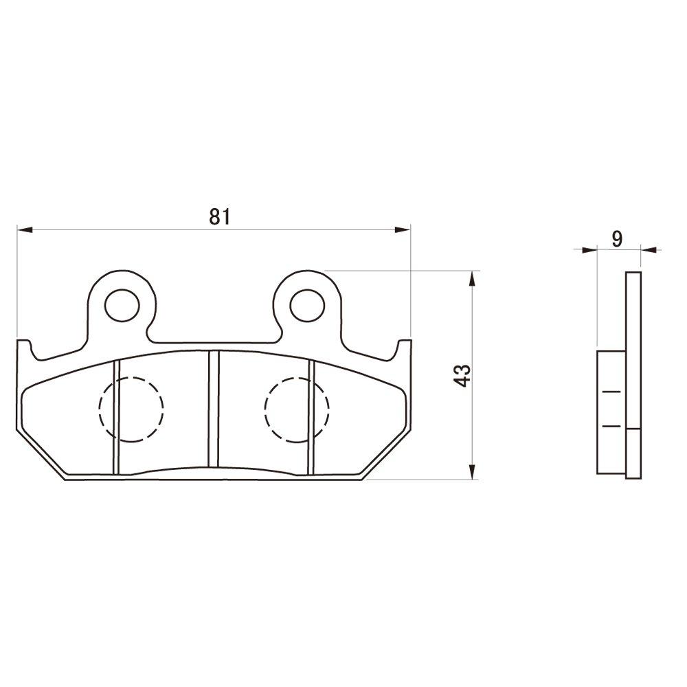 Daytona Motorcycle Brake Pad Red Pad Metal VFR400R Pro Arm CBR250F NSR250R For Front 79781 Through 6 (Semi Pad) (87-88) (86-92) (86-87) No.