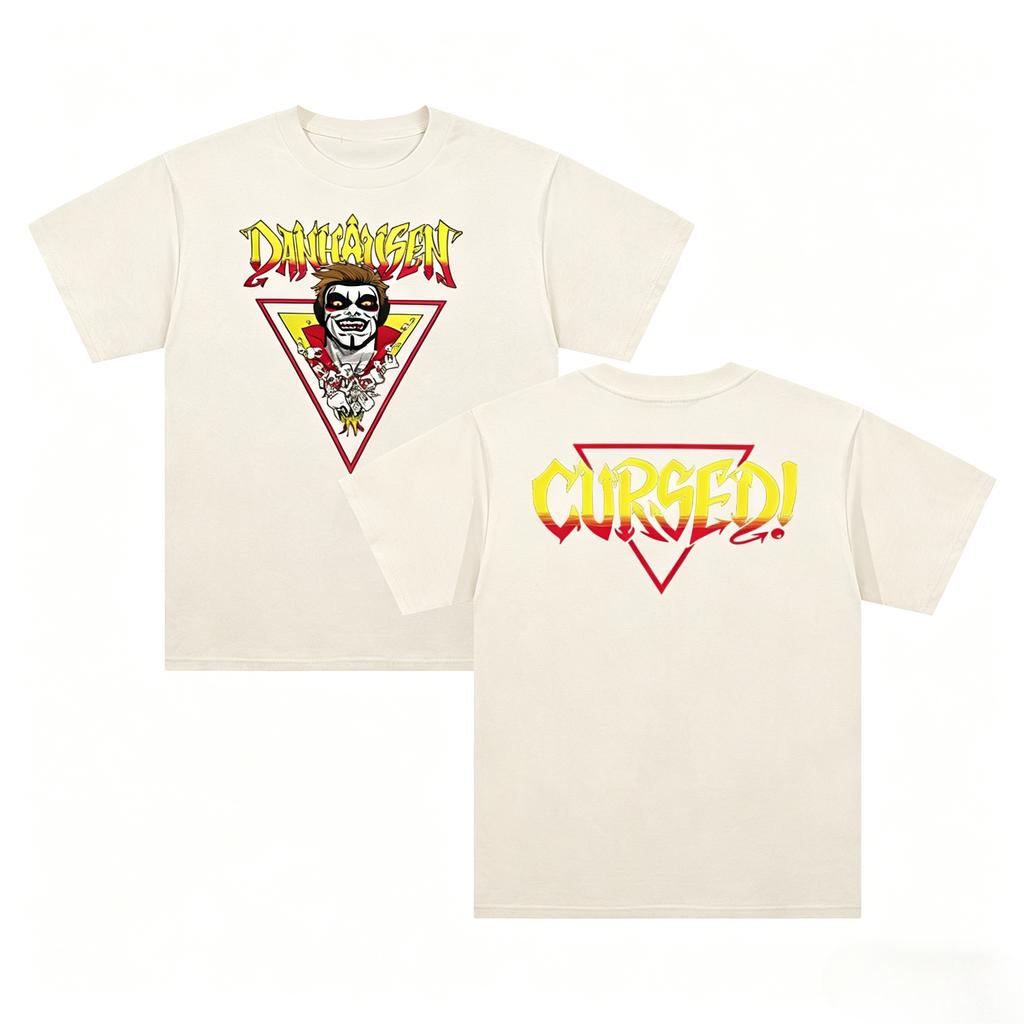Danhausen Cursed Tshirt  New Star Crewneck Short Sleeve Cotton Tee Women Clothing Unisexs Clothing Streetwear Summer T Shirt