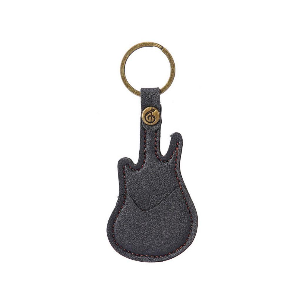 PU Leather Guitar Pick Keyring Guitar Shape Guitar Pick Sleeve Guitar Picks Case  Violin