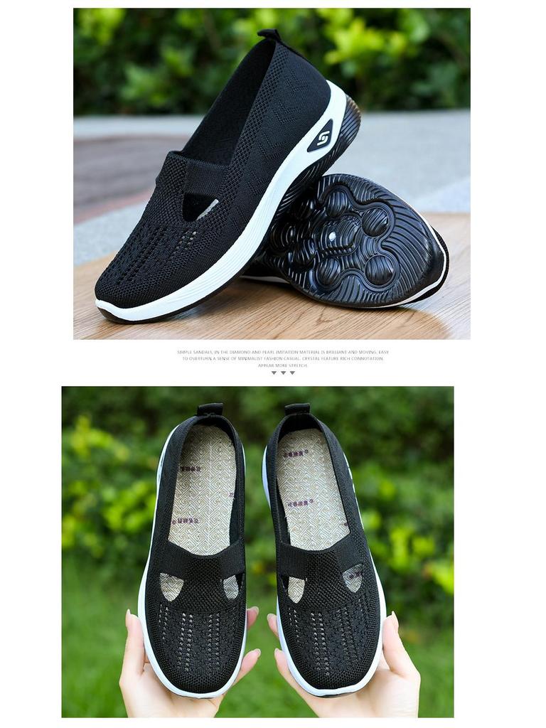 Breathable Plus Size Women's Mesh Casual Shoes - Comfortable Footwear for Middle-Aged & Elderly Moms