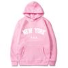 Men's New York U.S.A City Hoodies Fashion Letter Printed Graphic Sweatshirts Loose Casual Harajuku Hooded Pullover Sportwear