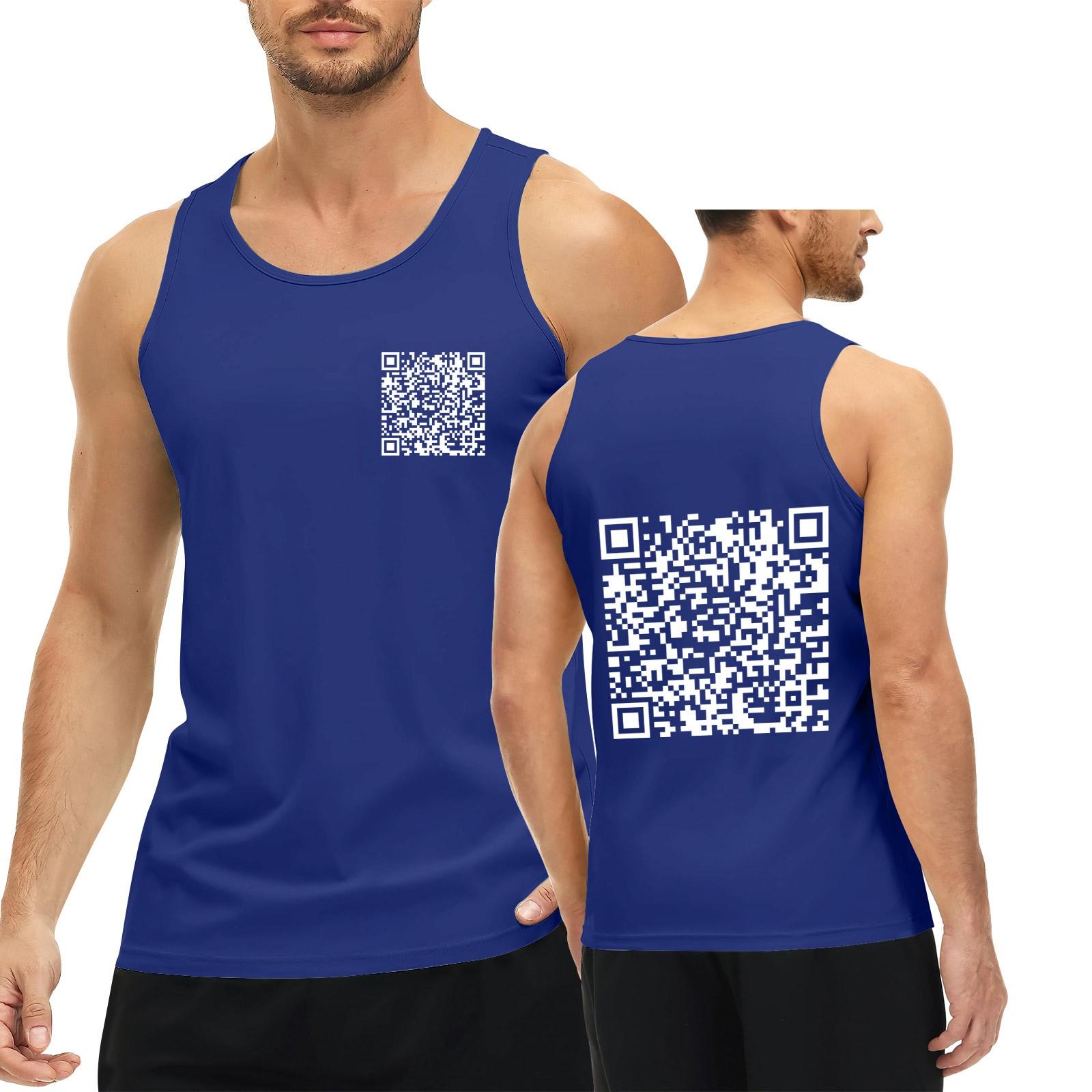 

Мужской однотонный жилет с забавным двухмерным кодом XXXXL