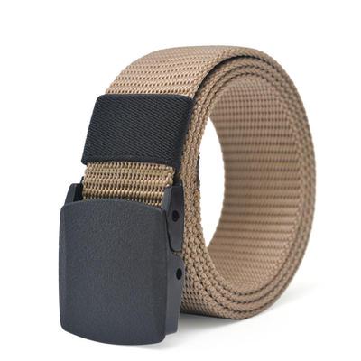 Cinturón táctico de nailon para deportes al aire libre para hombre, cinturón de lona deslumbrante