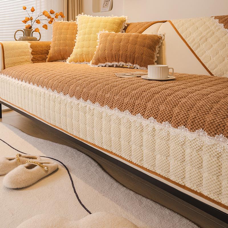 Sofa Cushion Autumn and Winter, New Winter Plush Sofa Cover Cushion Cover, High-quality Armrest, Protective Shell