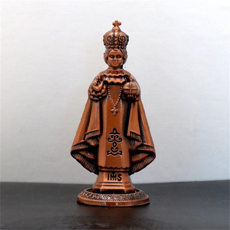 Vintage Designs Standing Maria Figurine Antique Metal Religous Figure Sculpture Miniature Ornament Spiritual Decoration