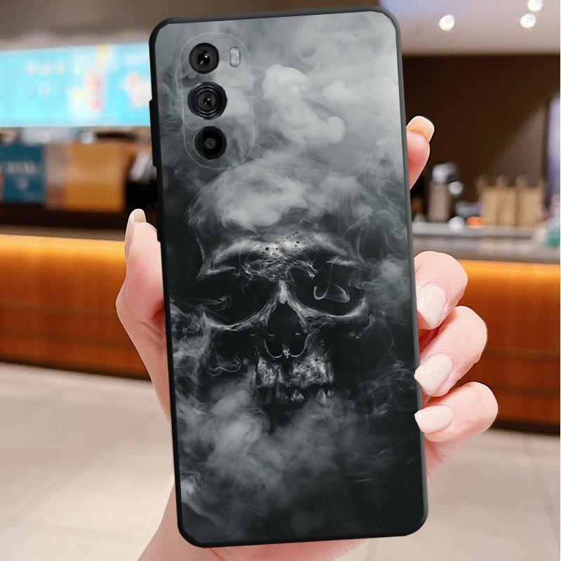 Skull Head Flower Art Phone Case For Motorola Edge 50 40 Pro 60 50 40 30 Ultra Neo Fusion Moto G Play G Stylus G Power G 2025