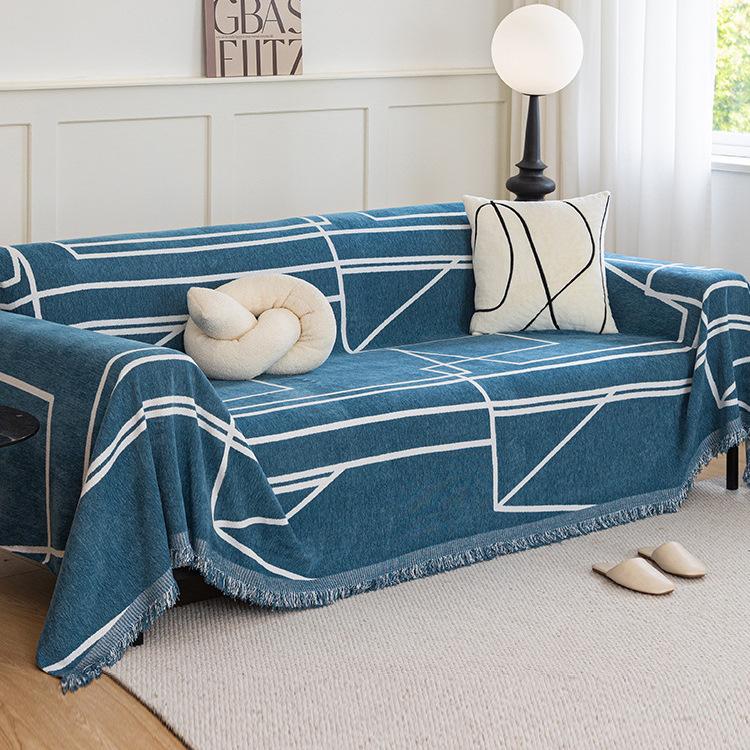 

Высококачественное модное полотенце из синели для дивана, универсальное полотенце на четыре сезона, нескользящее простое универсальное полотенце на спинку 180*130cm