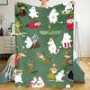 Moomin Temalı Baskılı Battaniye - Kanepe, Yatak, Seyahat ve Dış Mekan Kullanımı İçin Mükemmel | Makinede Yıkanabilir, Rahat ve Dayanıklı.