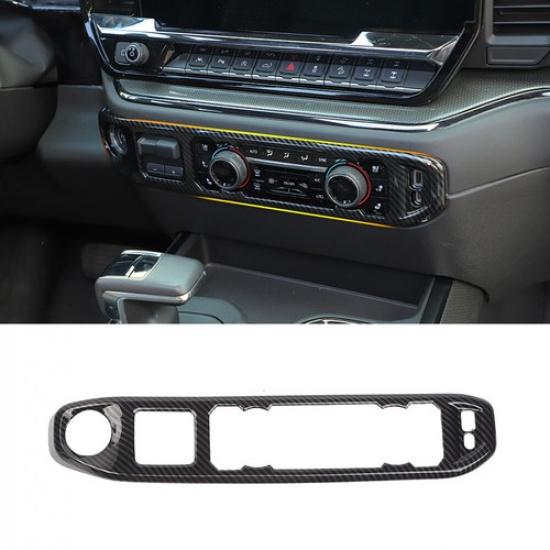 Carbon Fiber Console Radio Cimate Control Panel Cover for Chevy Silverado +