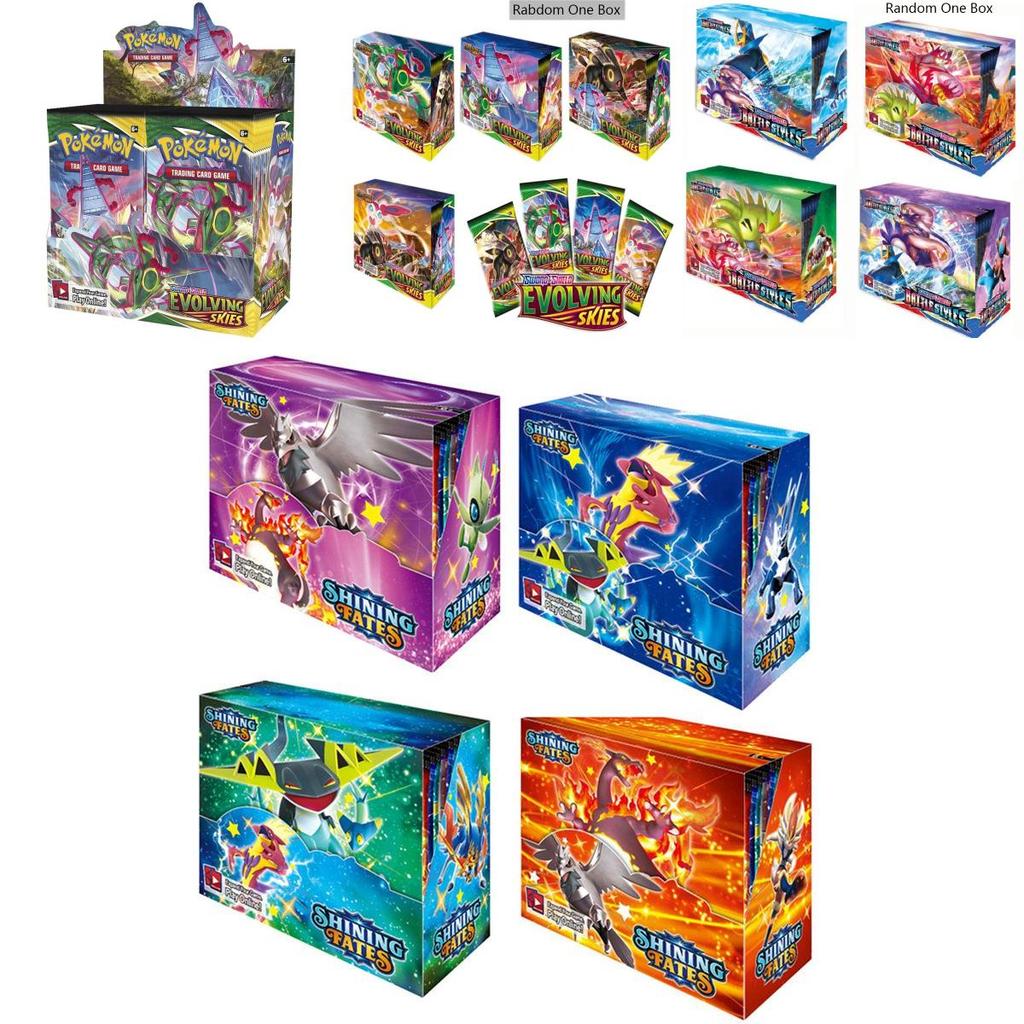 Premium-Set mit 360 Stück Pokemon-Karten mit seltenen Schwert Schild Entwickelnde Himmels Glänzende Schicksale
