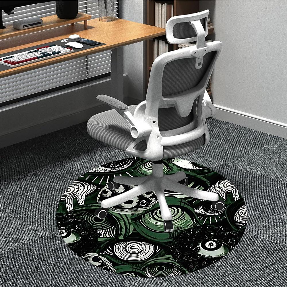 1pc Eyes Pattern Office Round Area Rug, Indoor Mat Suitable For Office, Under Office Chairs Bedroom Living Room Home Decor, Room Deco