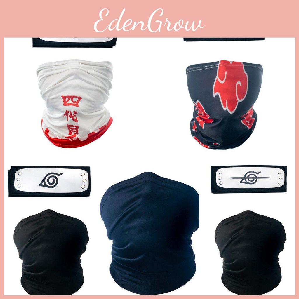 Premium Naruto Kakashi Akatsuki Red Cloud Mask Cosplay Costume Headwear For Fans