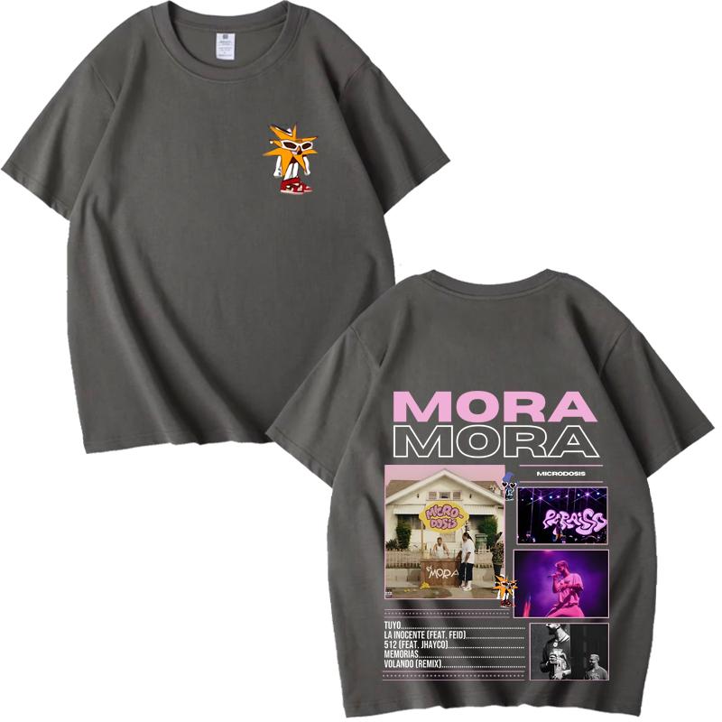 Rapper MORA MICRODOSIS Tour Album  Graphic T Shirt men women Oversized 100% Cotton Summer top Unisex plus sizetops