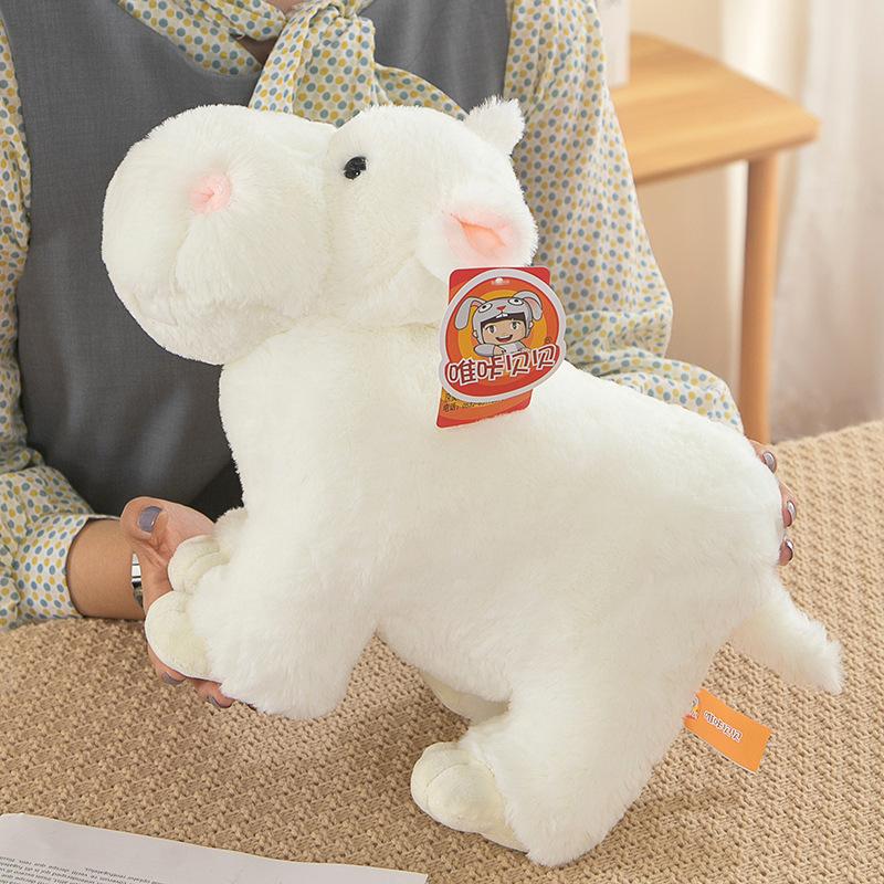 White Hippo Doll Doll Cute Coaxing Sleep Plush Toy Cute Pet Ornament